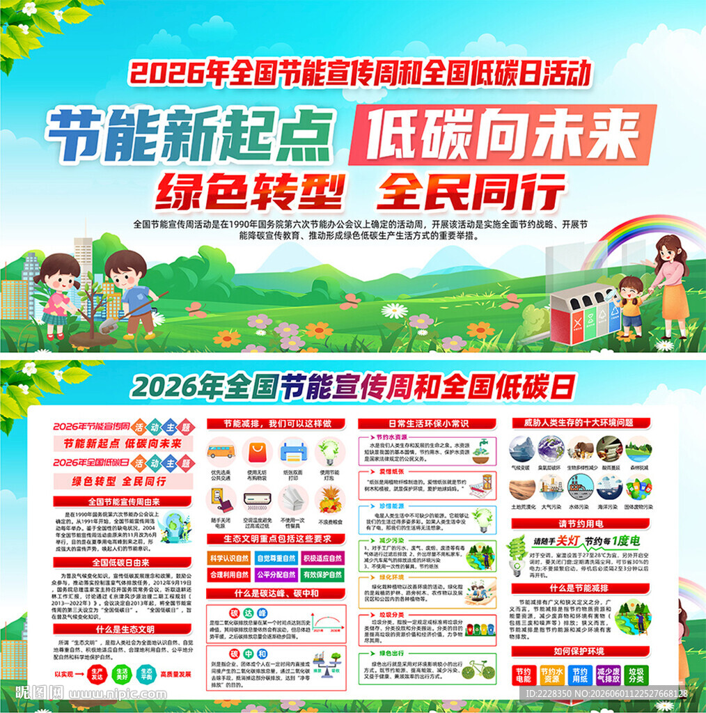 节能新起点宣传活动海报