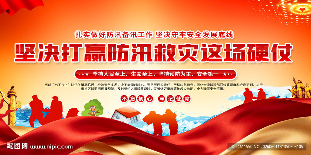防洪防汛宣传展板背景