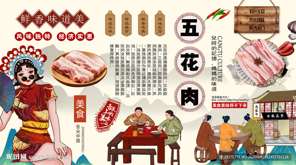 五花肉背景墙