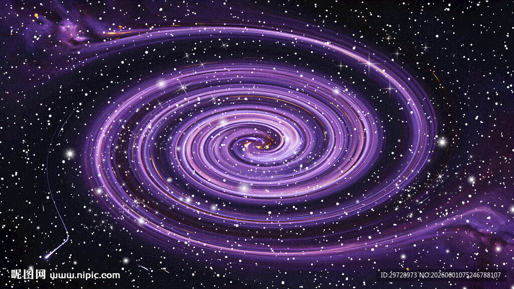 紫色唯美宇宙星空旋涡