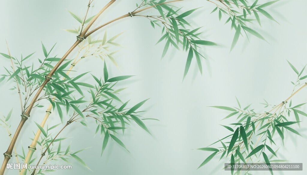 水墨竹林