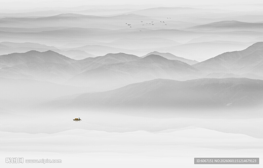 山水水墨画
