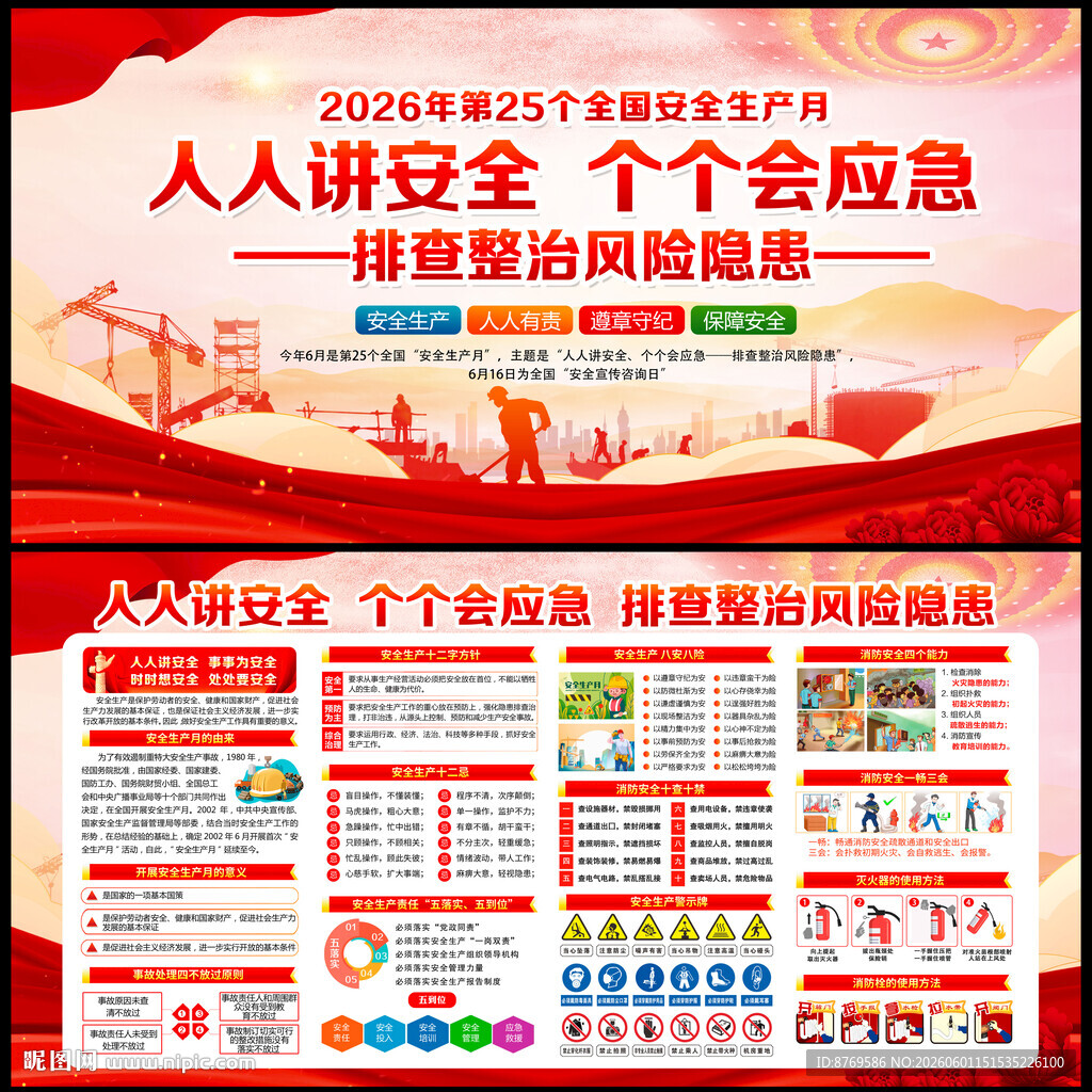 2026年安全生产月展板