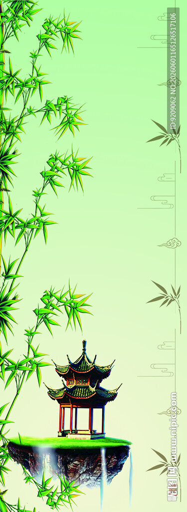 中式园林景致 清幽楼阁
