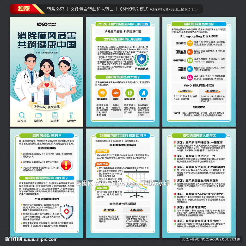 防治麻风病海报