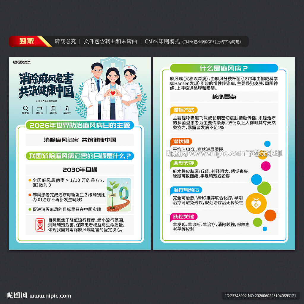 防治麻风病宣传单