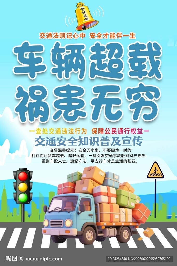 严禁超载海报