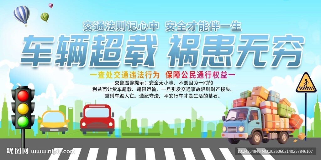 车辆超载危害宣传展板