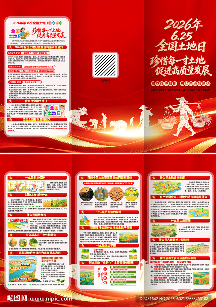 珍惜 一寸土地全国土地日折页