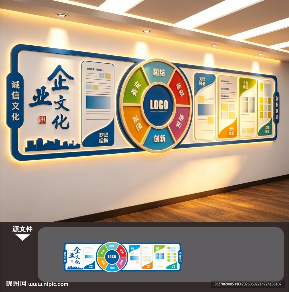 企业文化墙展板