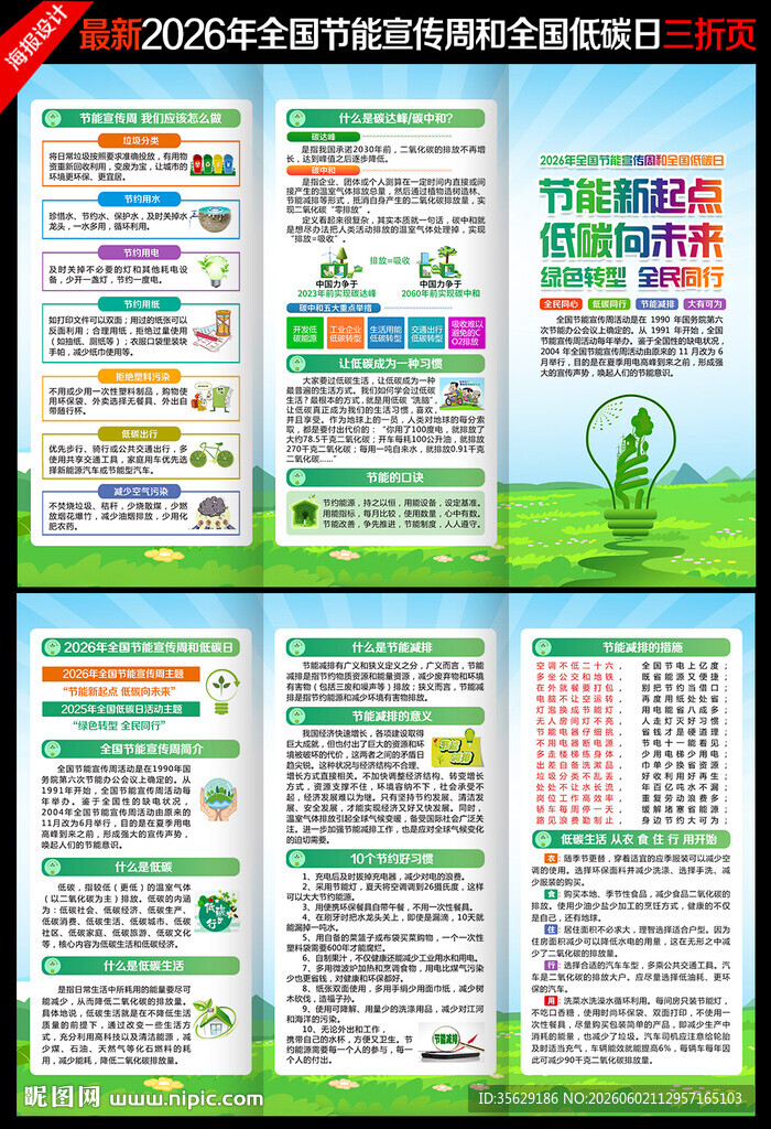 2026全国节能宣传周三折页