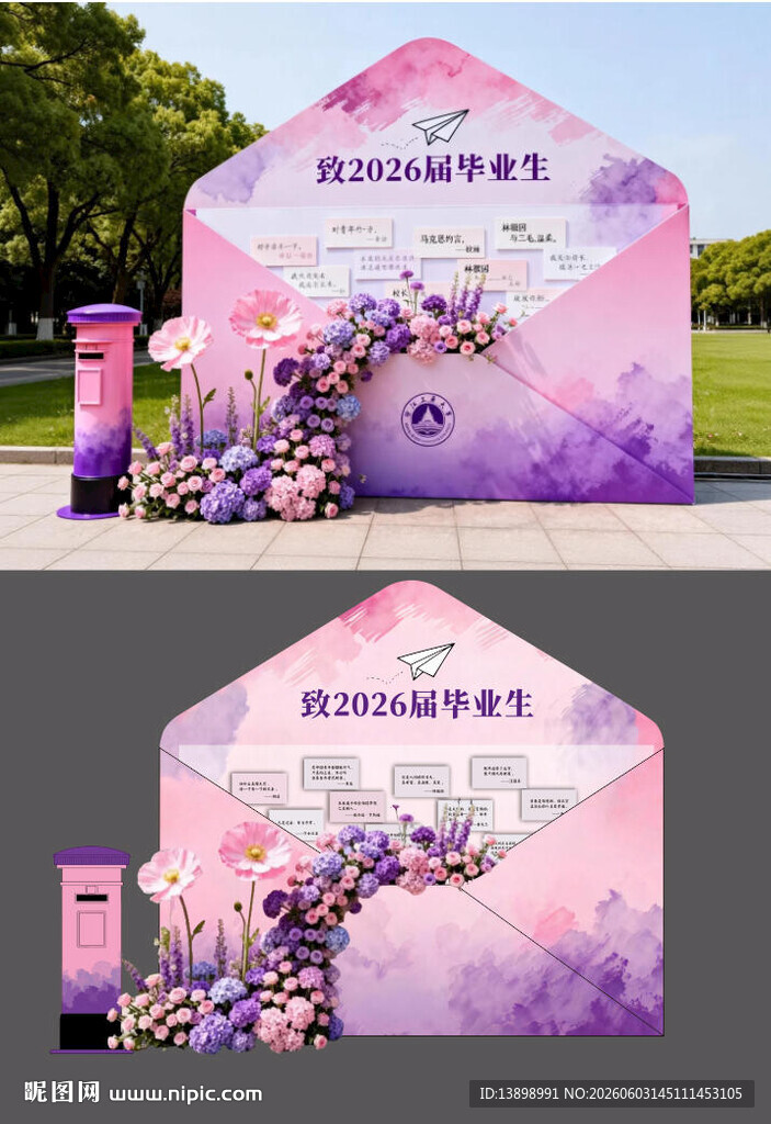 信封毕业美陈造型