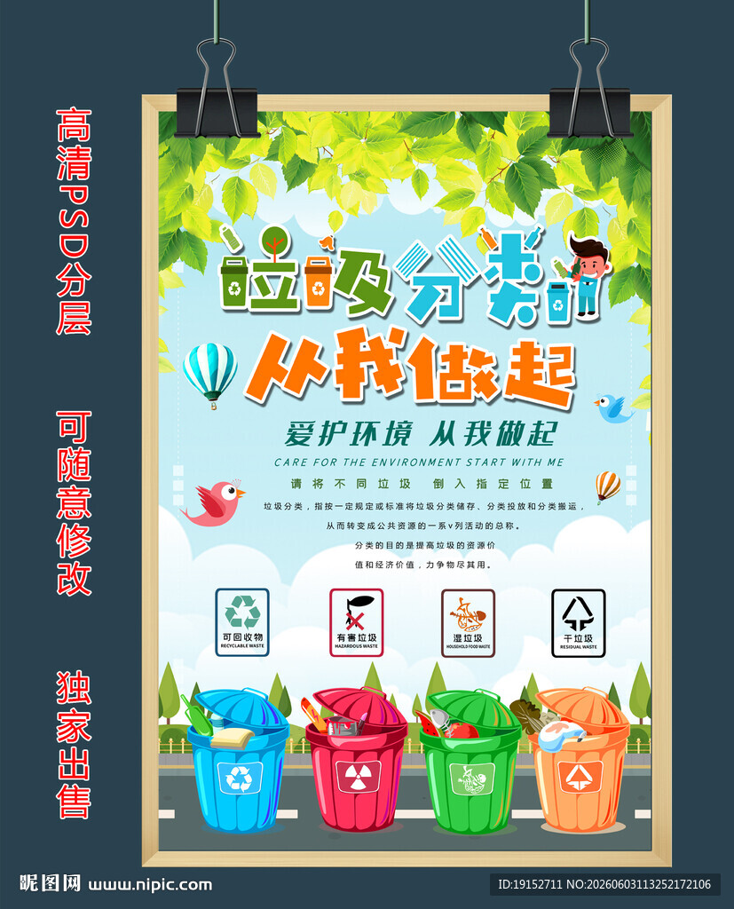 垃圾分类宣传海报