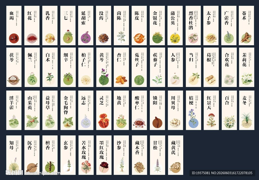 多样中药标签设计展示