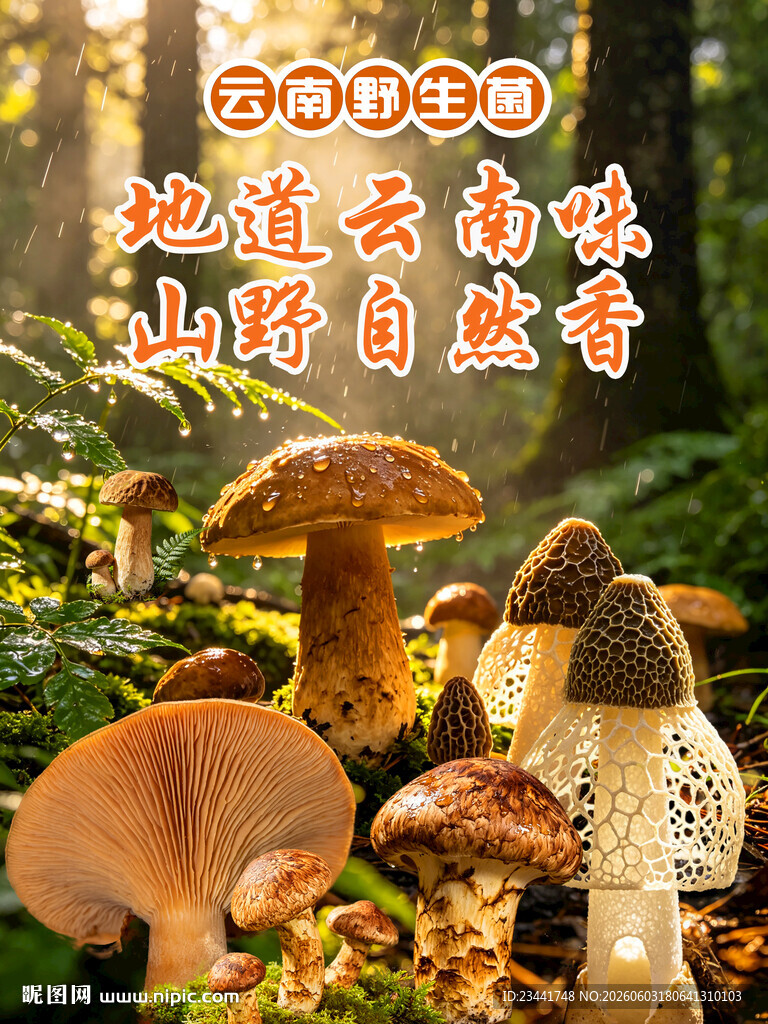野生菌海报
