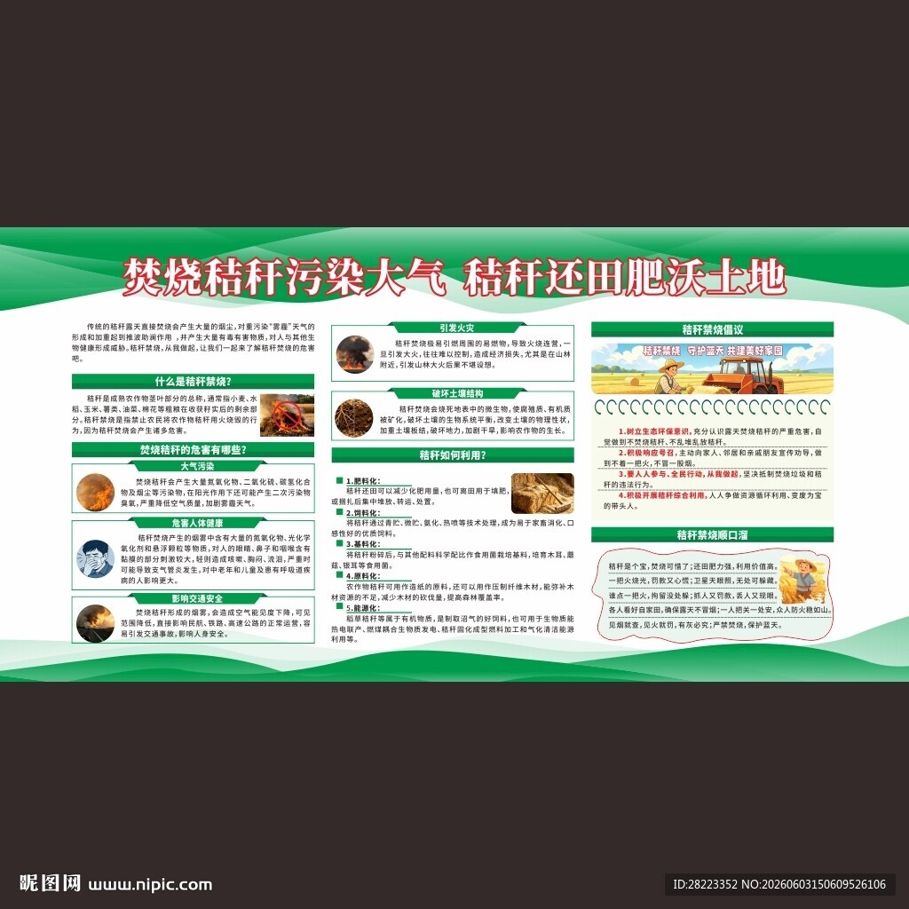 秸秆禁烧宣传栏