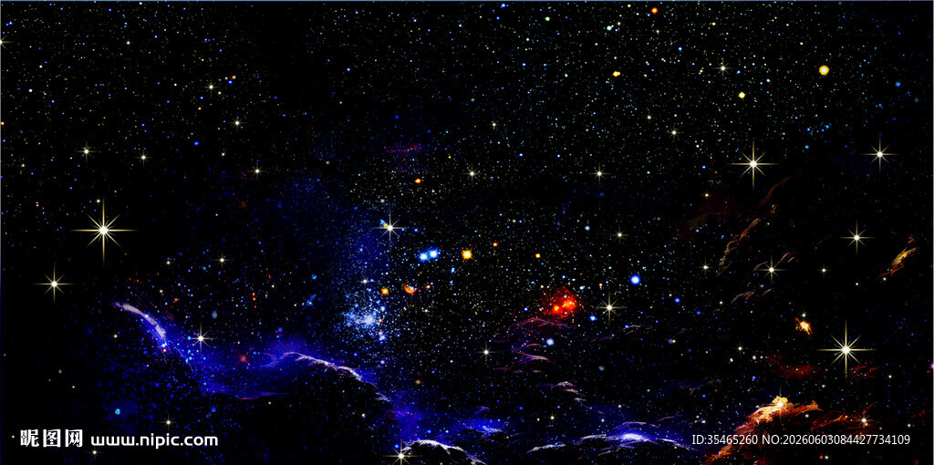 黑色宇宙星空背景图