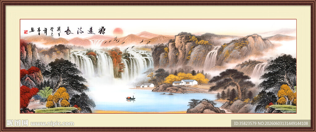 聚宝盆风水画国画