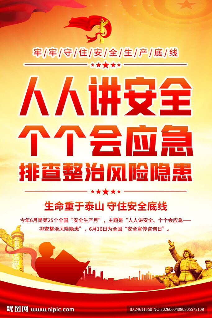 安全生产月主题宣传海报