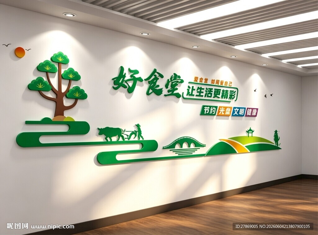 食堂餐厅标语文化墙