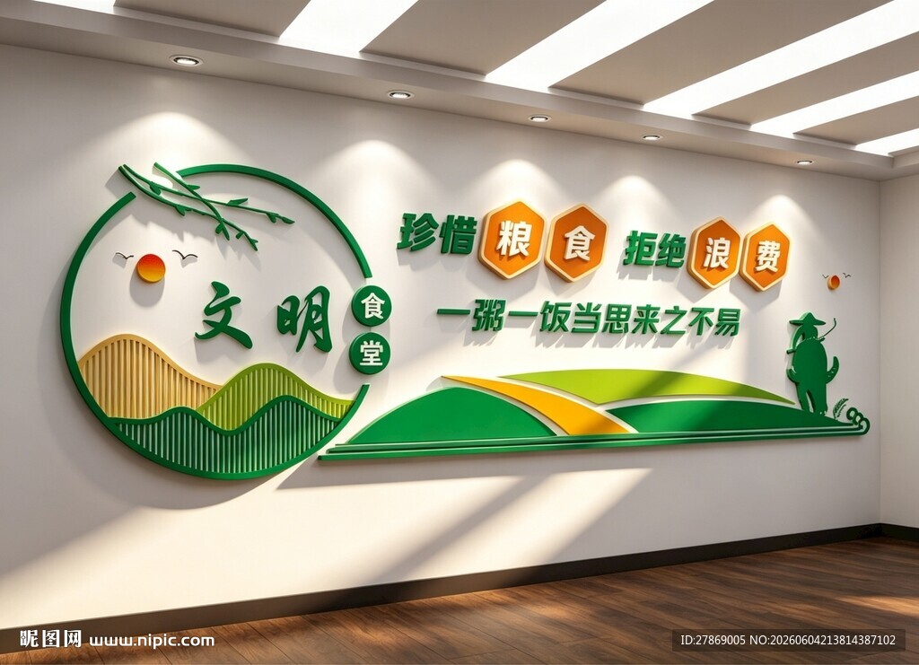 食堂餐厅标语文化墙