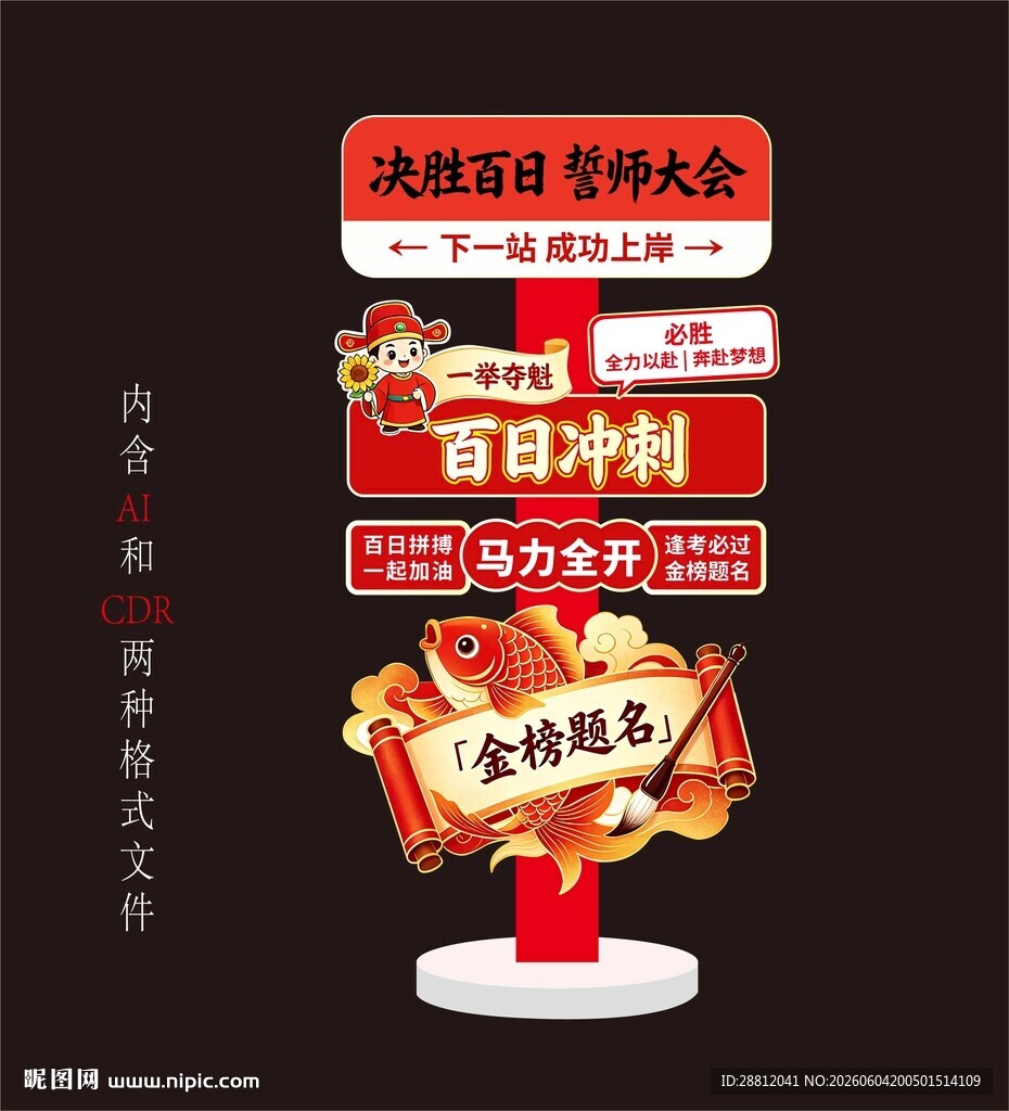 金榜题名指示牌
