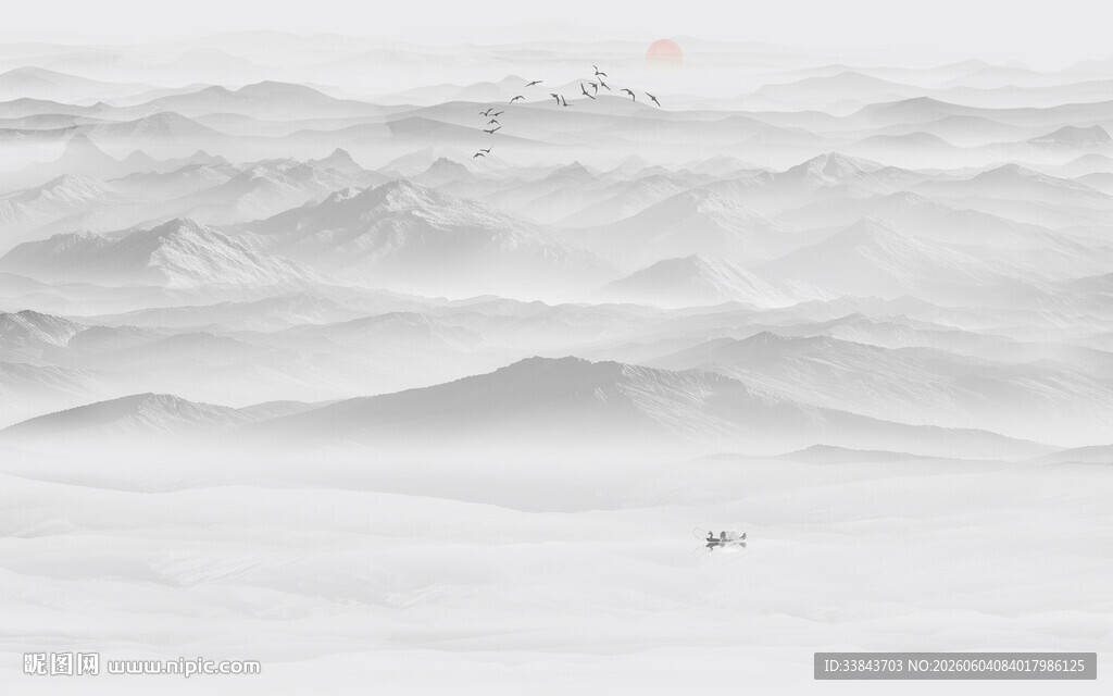 水墨山水意境画