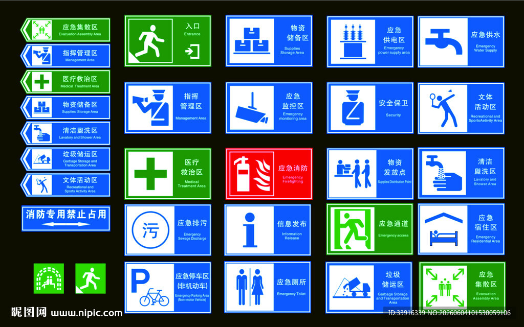 应急避难标示图
