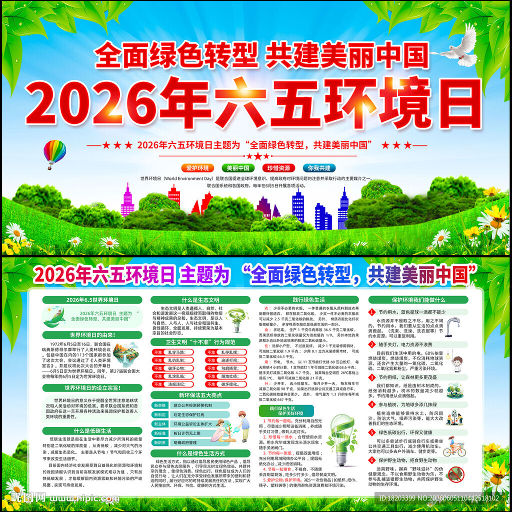 2026年六五环境日宣传栏展板