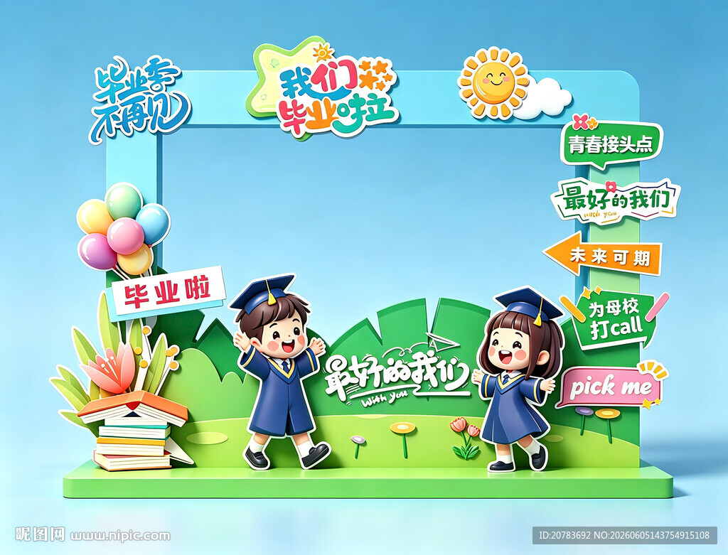 毕业拍照框