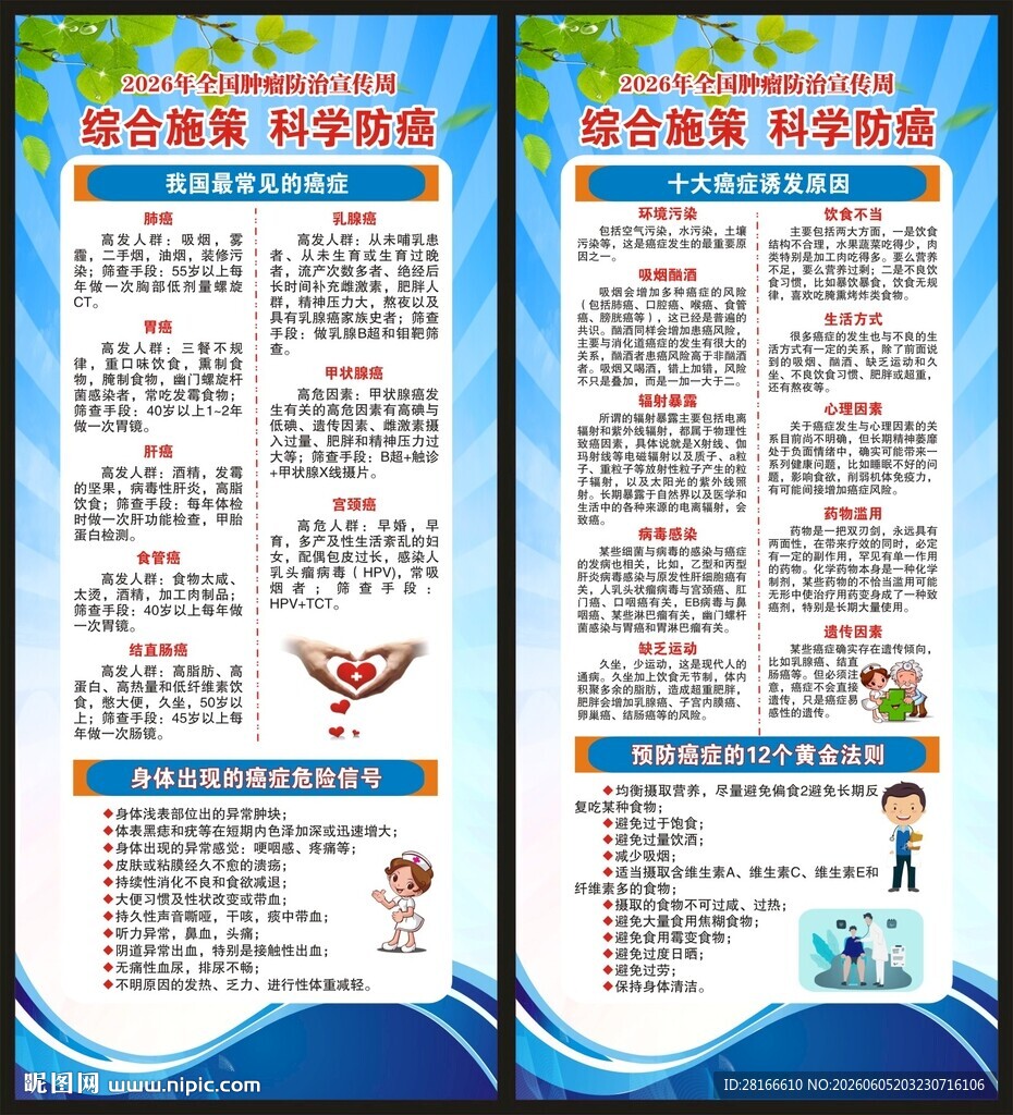 全国肿瘤防治宣传周展架