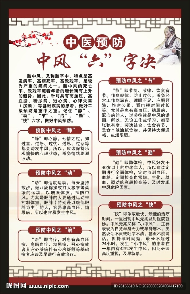 世界预防中风日海报