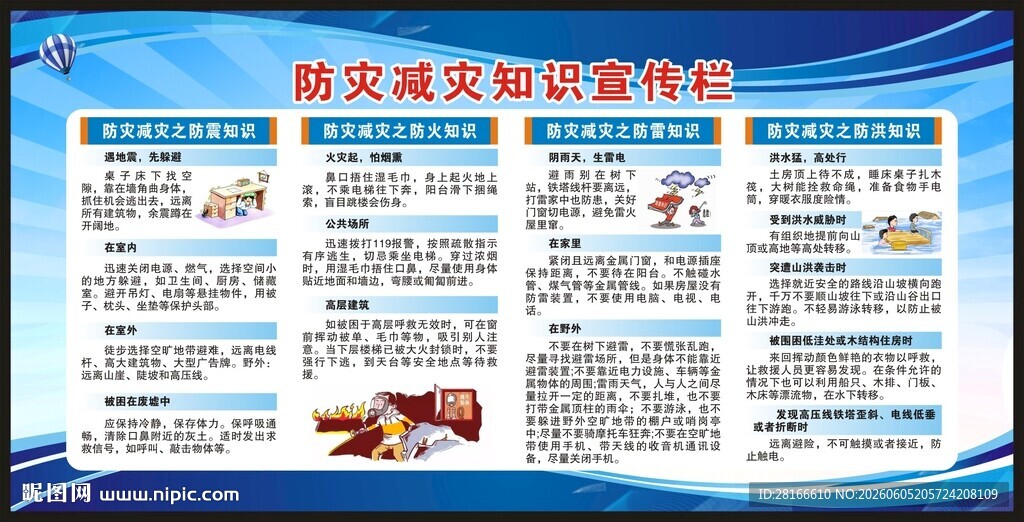 防灾减灾宣传栏