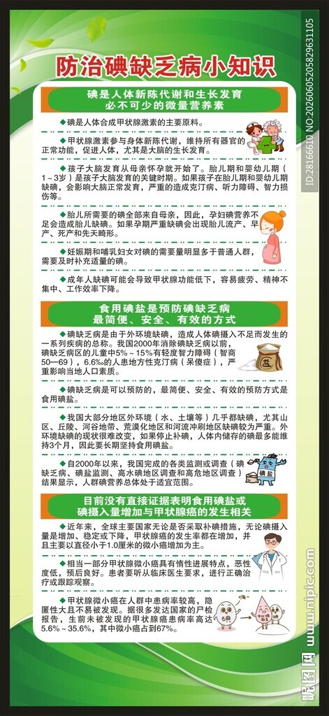 防治碘缺乏病日展架
