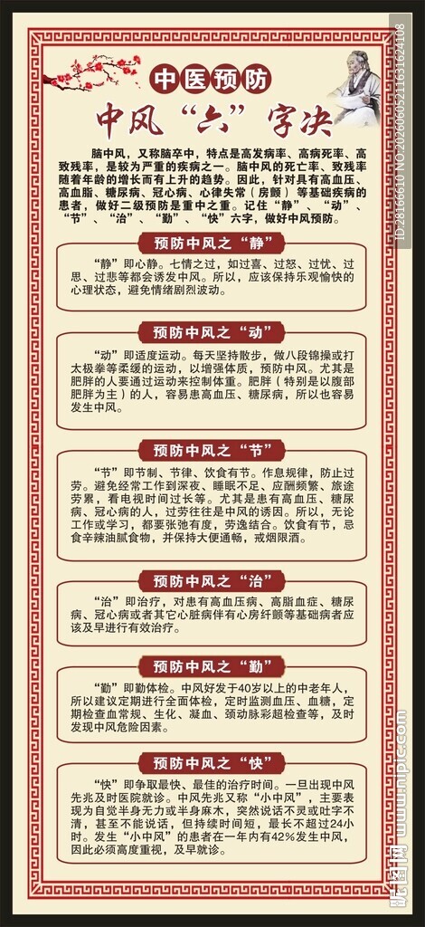 世界预防中风日展架