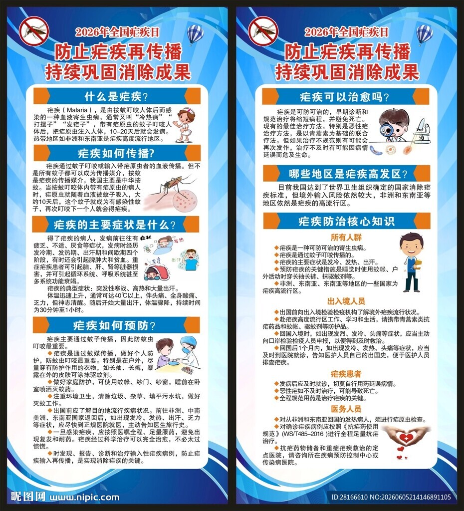 全国疟疾日展架