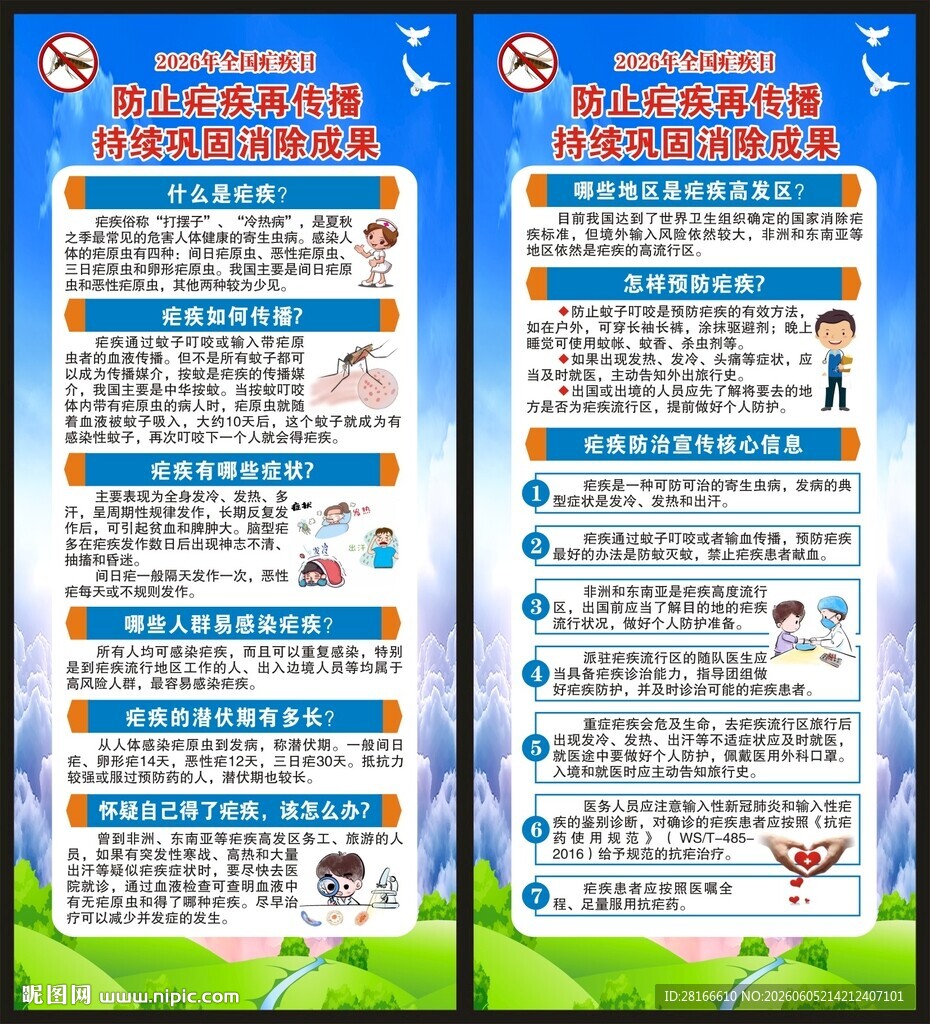 全国疟疾日展架