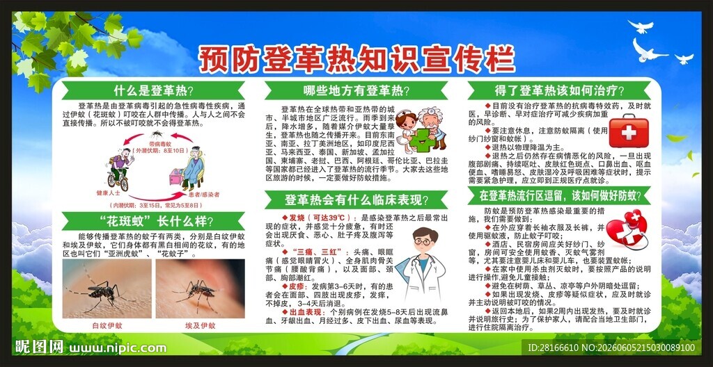 预防登革热知识宣传栏