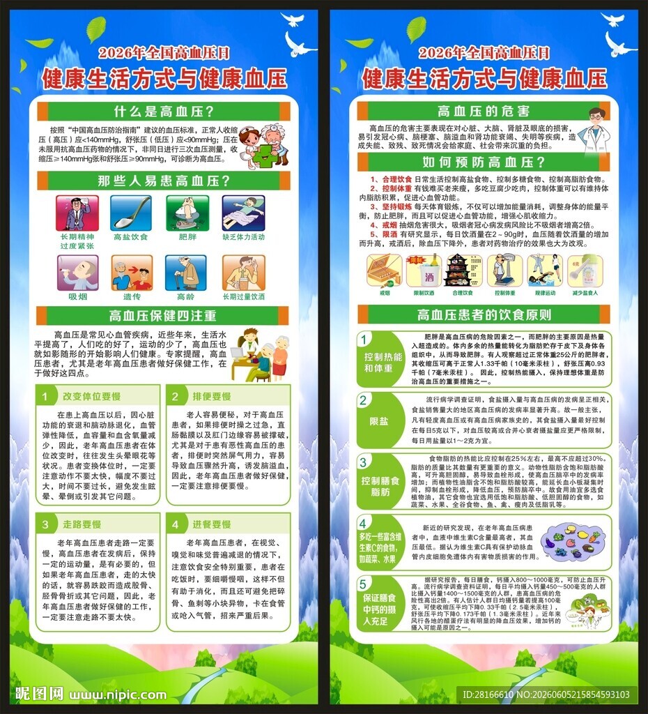 高血压日展架