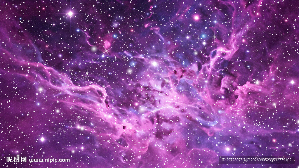 梦幻紫色唯美星空