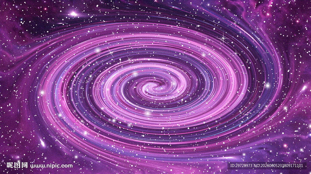 粉紫色唯美漩涡星空