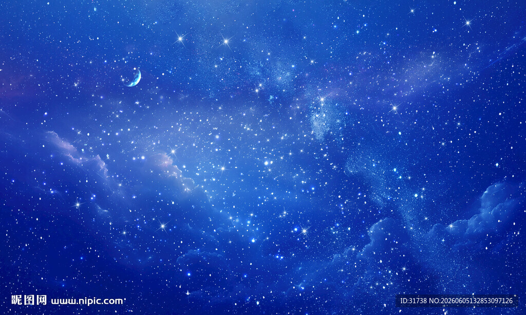 蓝色宇宙星空背景图素材