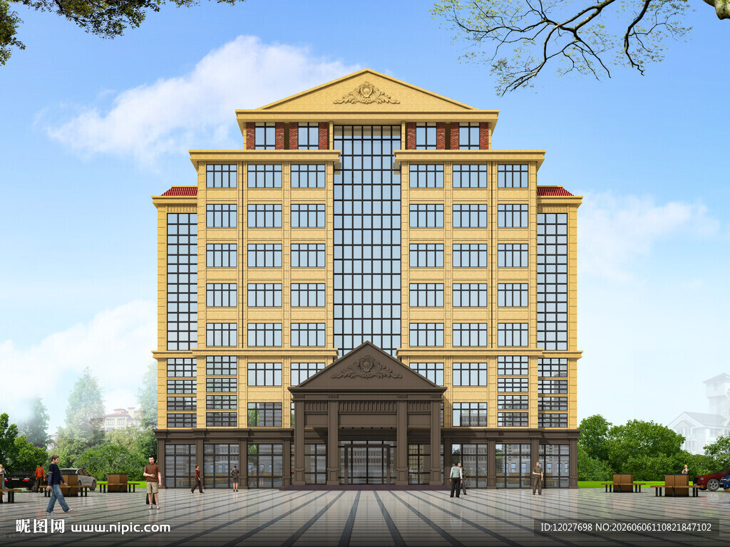 豪华大气的多层建筑外观
