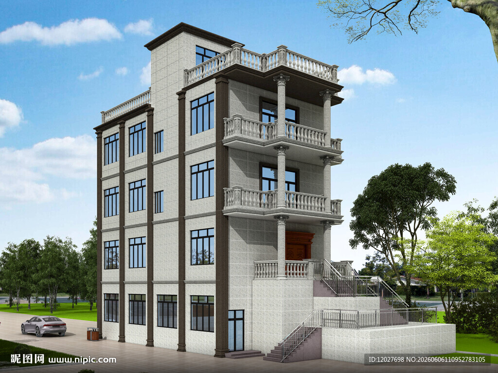 现代多层自建住宅外观