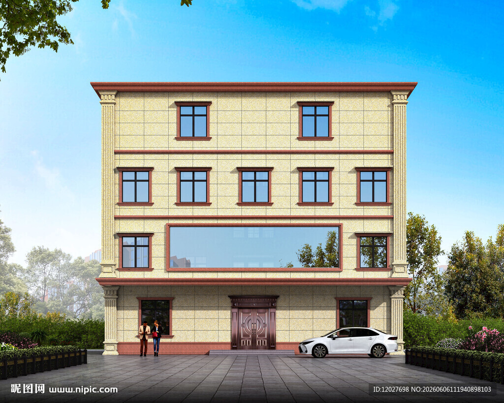 三层现代风自建别墅外观