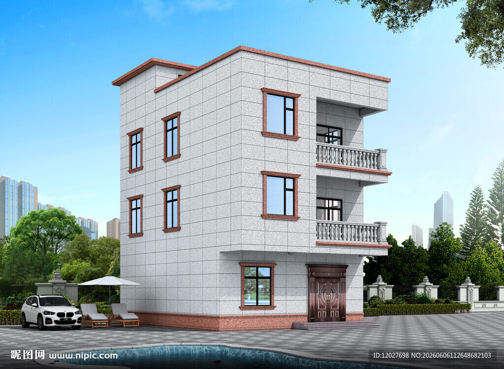 三层现代风自建住宅外观