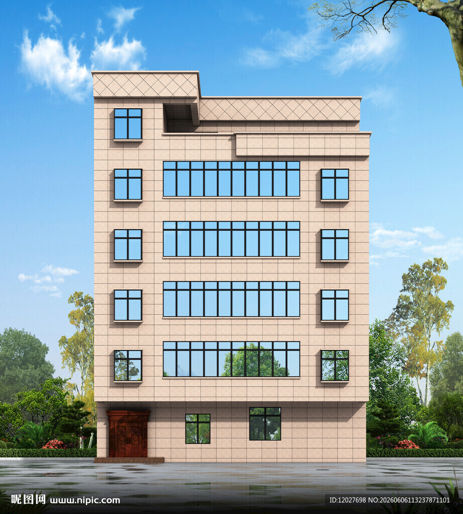 多层现代风格办公楼外观