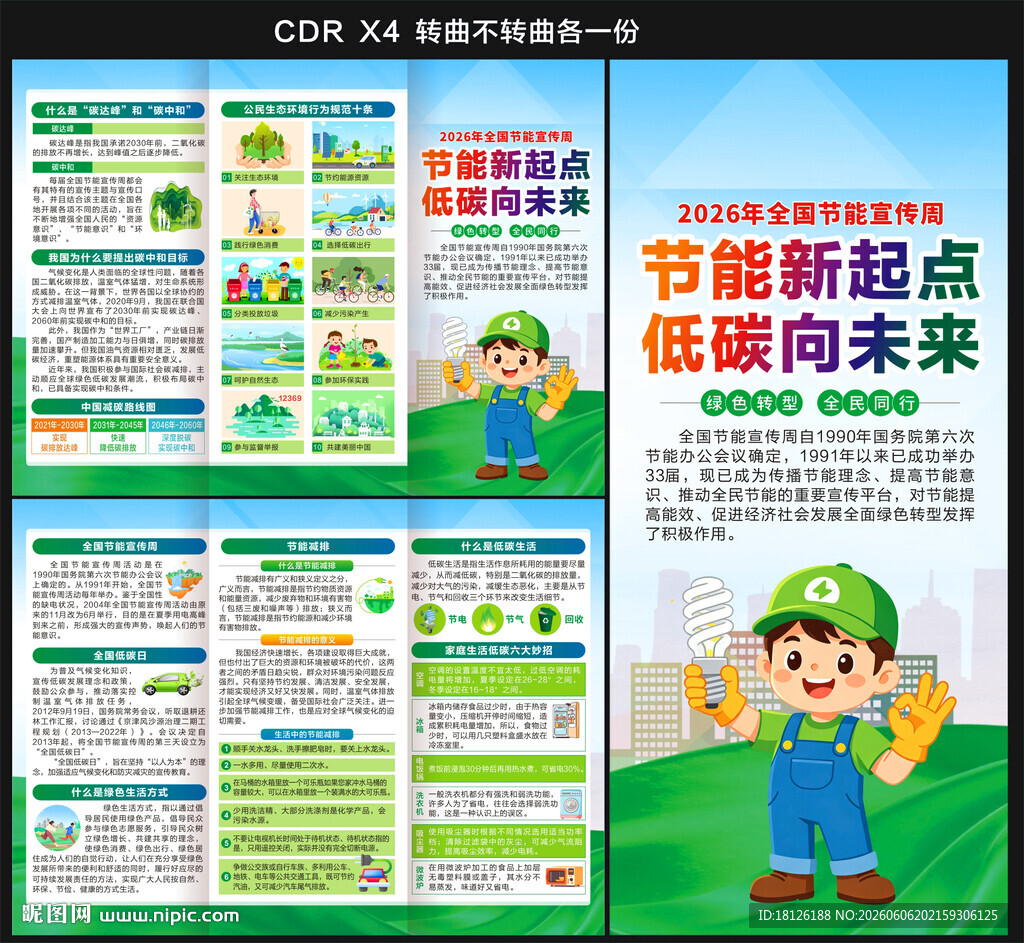 2026年全国节能宣传周三折页
