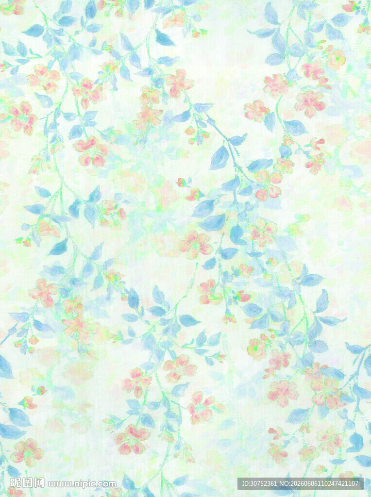 清新花卉图案纹理背景