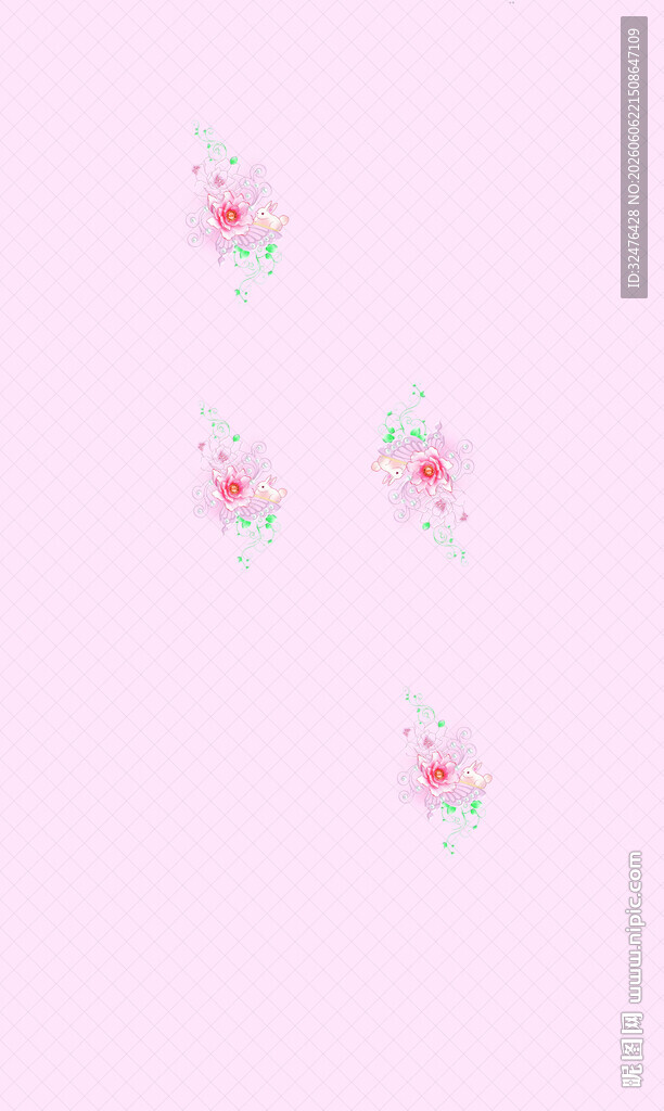 粉色背景上的可爱小花